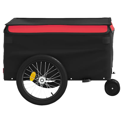 Reboque para bicicleta 30 kg ferro preto e vermelho