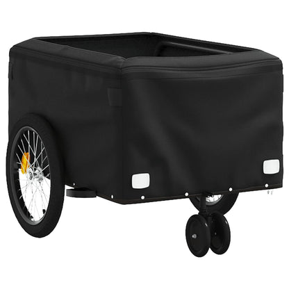 Reboque para bicicleta 30 kg ferro preto e amarelo