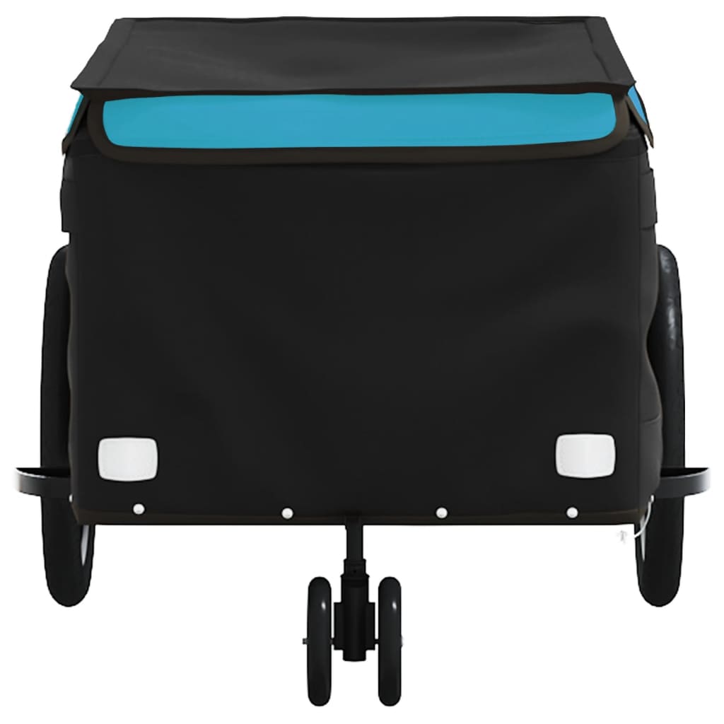 Reboque para bicicleta 30 kg ferro preto e azul