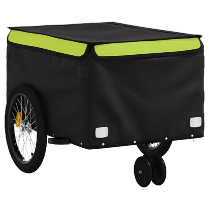 Reboque para bicicleta 30 kg ferro preto e verde