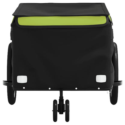 Reboque para bicicleta 30 kg ferro preto e verde