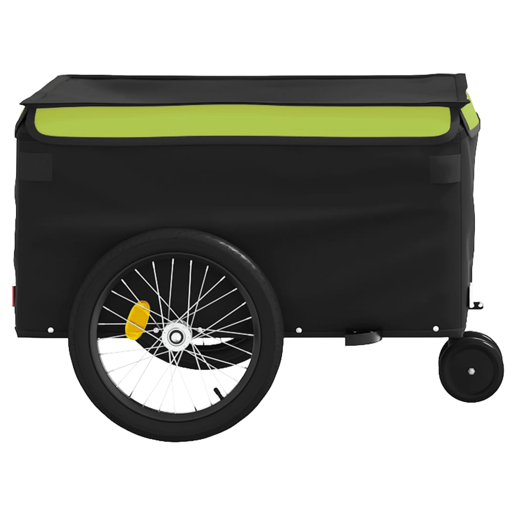 Reboque para bicicleta 30 kg ferro preto e verde