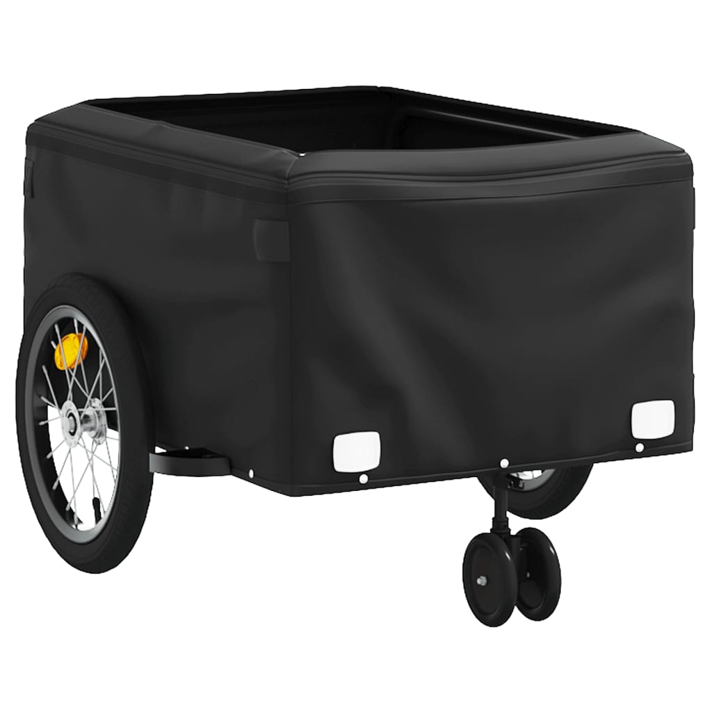 Reboque para bicicleta 45 kg ferro preto e laranja