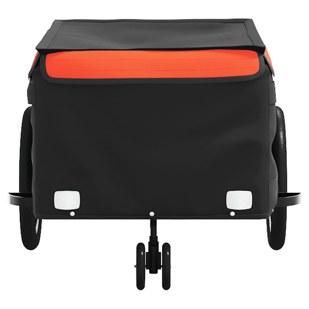 Reboque para bicicleta 45 kg ferro preto e laranja