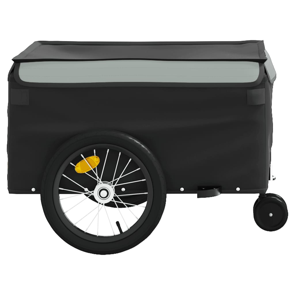 Reboque para bicicleta 45 kg ferro preto e cinza