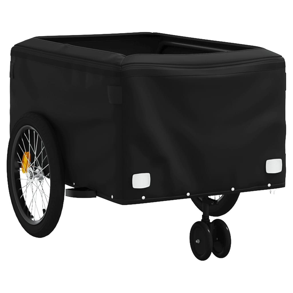 Reboque para bicicleta 45 kg ferro preto e laranja