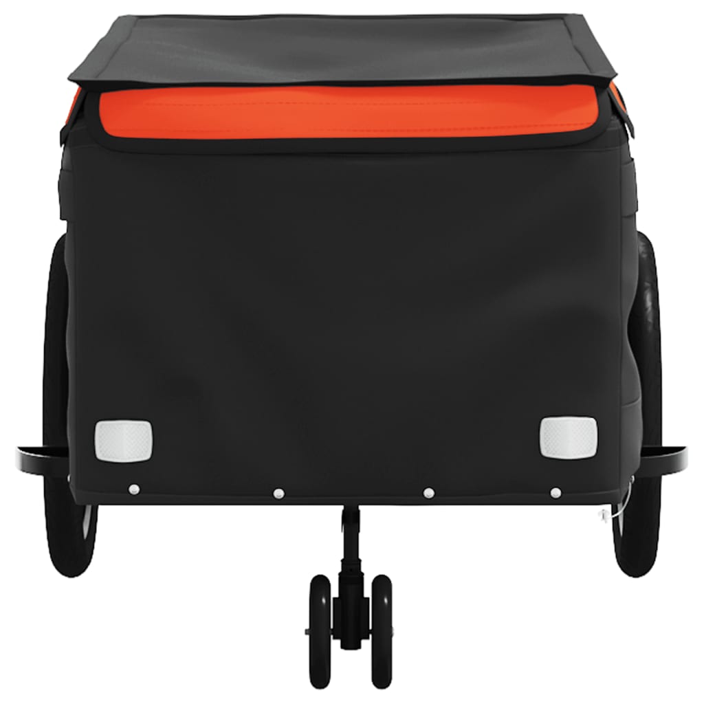 Reboque para bicicleta 45 kg ferro preto e laranja