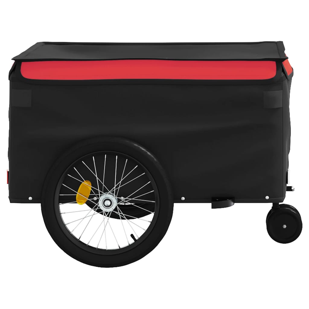 Reboque para bicicleta 45 kg ferro preto e vermelho