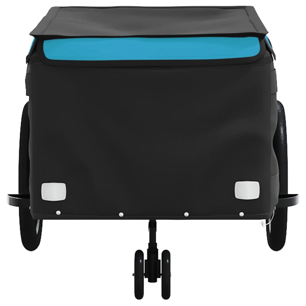 Reboque para bicicleta 45 kg ferro preto e azul