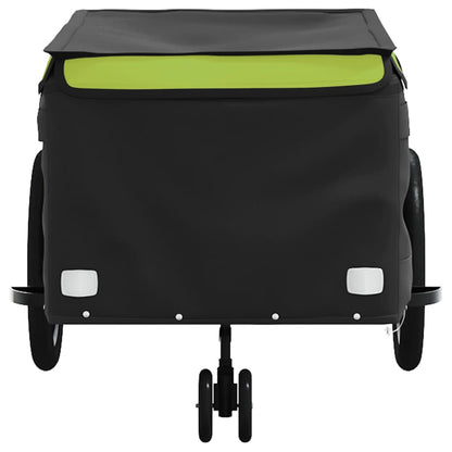 Reboque para bicicleta 45 kg ferro preto e verde