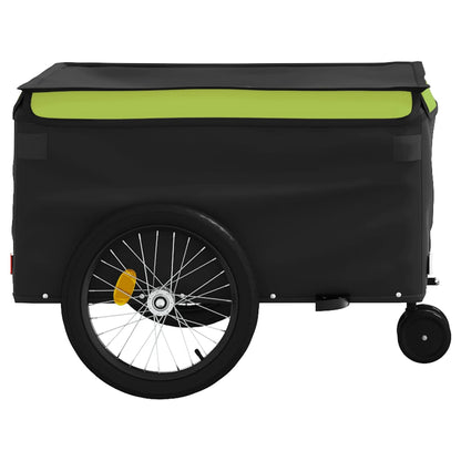 Reboque para bicicleta 45 kg ferro preto e verde