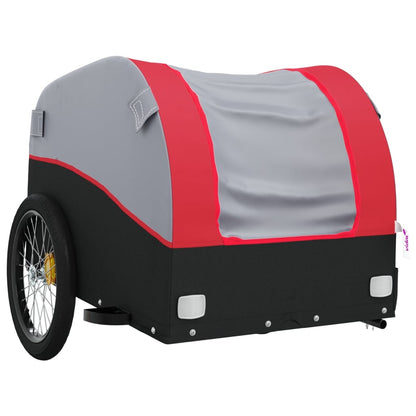 Reboque para bicicleta 30 kg ferro preto e vermelho