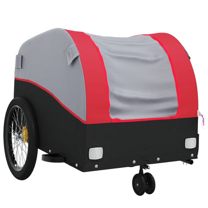 Reboque para bicicleta 30 kg ferro preto e vermelho