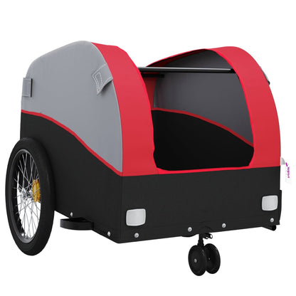 Reboque para bicicleta 30 kg ferro preto e vermelho