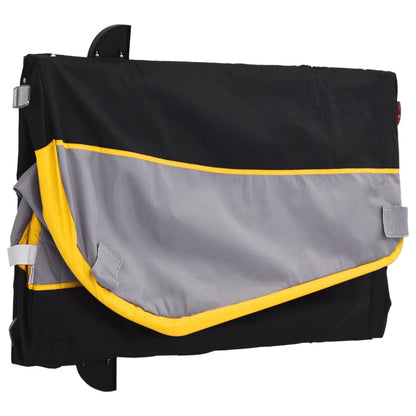 Reboque para bicicleta 30 kg ferro preto e amarelo