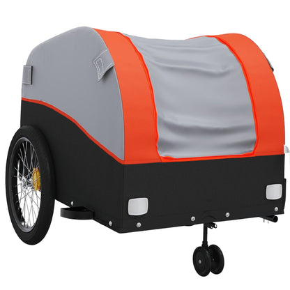 Reboque para bicicleta 45 kg ferro preto e laranja