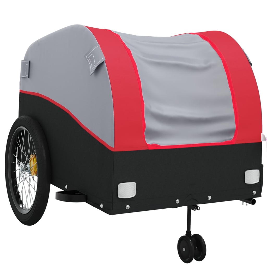 Reboque para bicicleta 45 kg ferro preto e vermelho