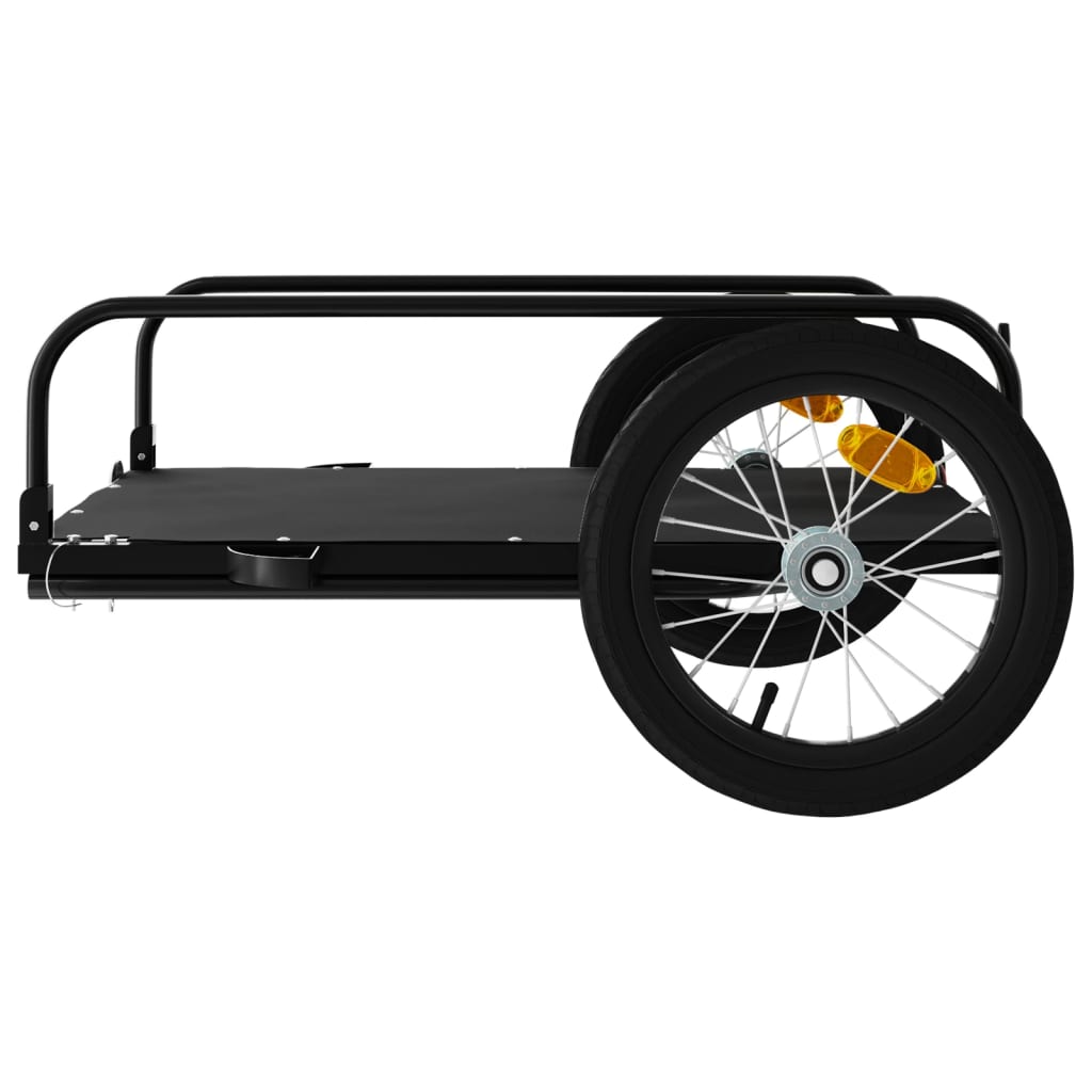 Reboque de carga para bicicleta 126x63x34 cm ferro preto