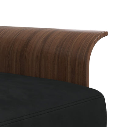 Sofá-cama Chaise Longue 279x140x70 cm veludo preto