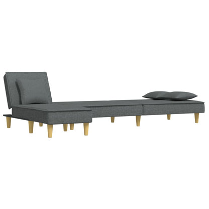 Sofá-Cama Amy Chaise Longue em Tecido - Cinzento-Escuro - Design Moderno