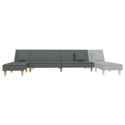 Sofá-Cama Amy Chaise Longue em Tecido - Cinzento-Escuro - Design Moderno