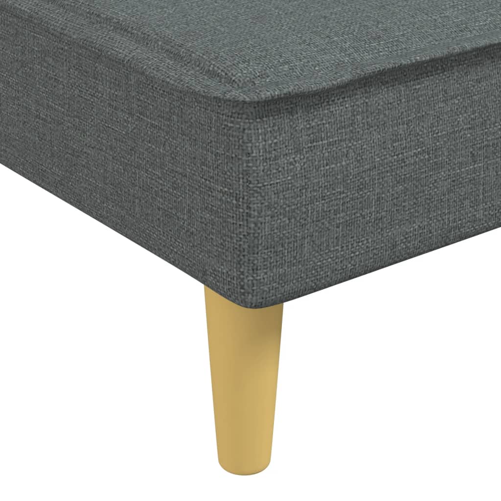 Sofá-Cama Amy Chaise Longue em Tecido - Cinzento-Escuro - Design Moderno