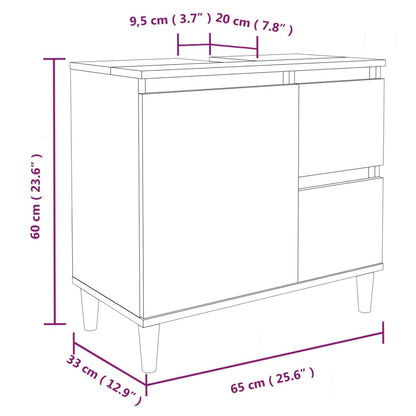 2 pcs conjunto móveis casa de banho derivados de madeira branco