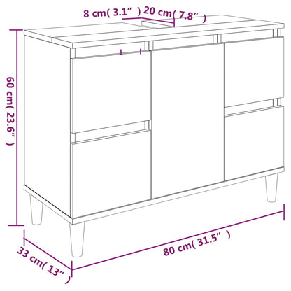 2 pcs conjunto móveis casa de banho derivados de madeira branco