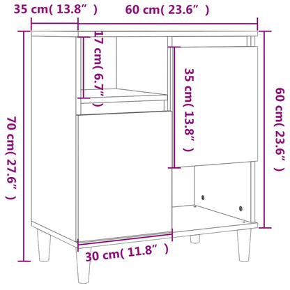 Aparadores 2 pcs 60x35x70 cm derivados de madeira cinza cimento