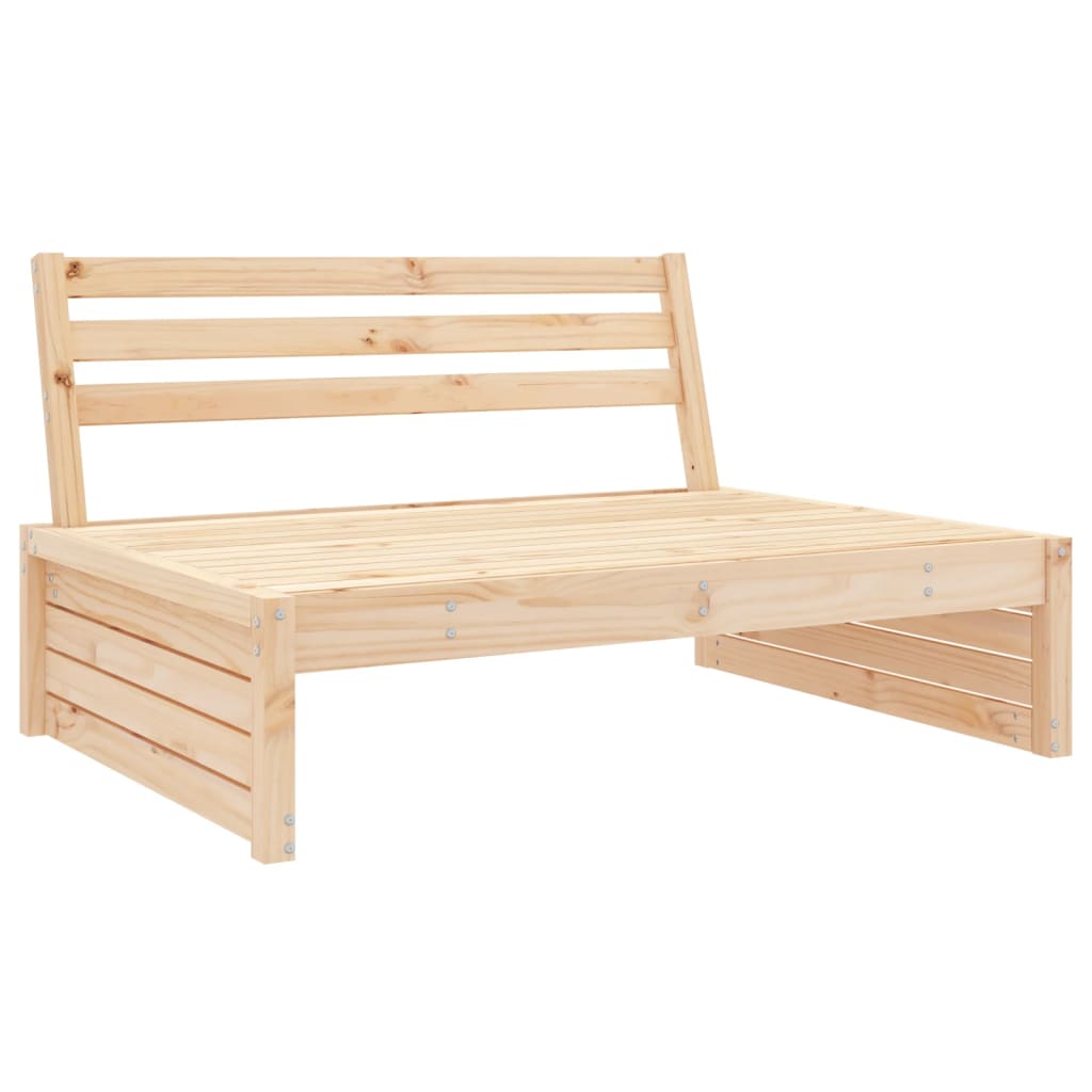 2 pcs conjunto lounge de jardim madeira de pinho maciça