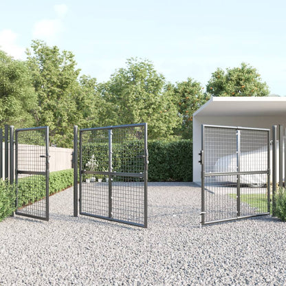 Portão de rede para jardim 400x175 cm aço galvanizado antracite