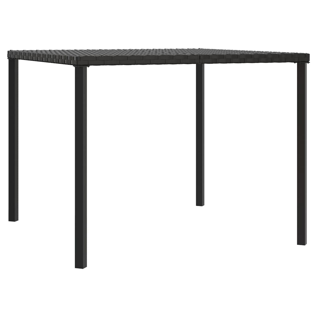 Conjunto de Jardim Yvel Preto - Sofá em L, 4 Bancos e Mesa de Jantar - Design Moderno