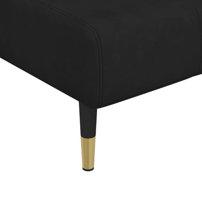 Chaise longue veludo preto