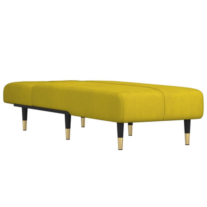 Chaise longue veludo amarelo