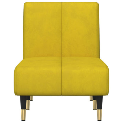 Chaise longue veludo amarelo