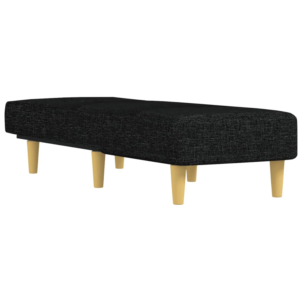 Chaise longue tecido preto