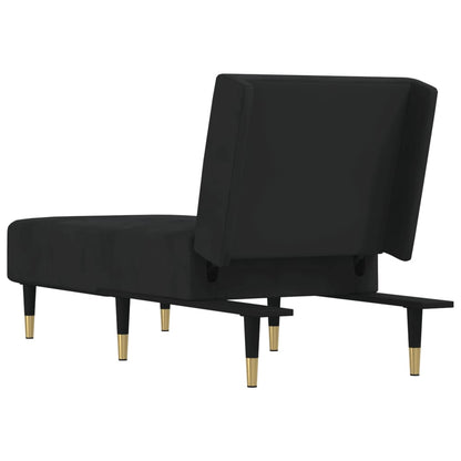 Chaise longue veludo preto