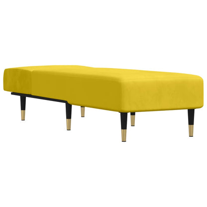 Chaise longue veludo amarelo