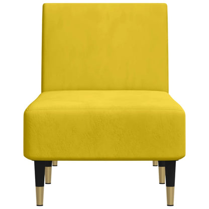 Chaise longue veludo amarelo