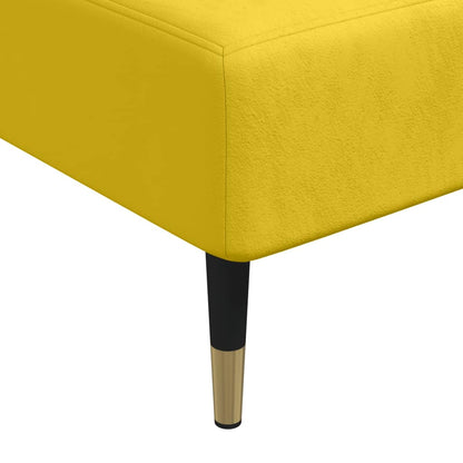 Chaise longue veludo amarelo