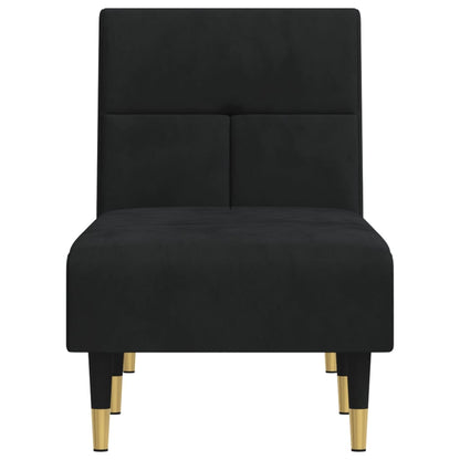 Chaise longue veludo preto