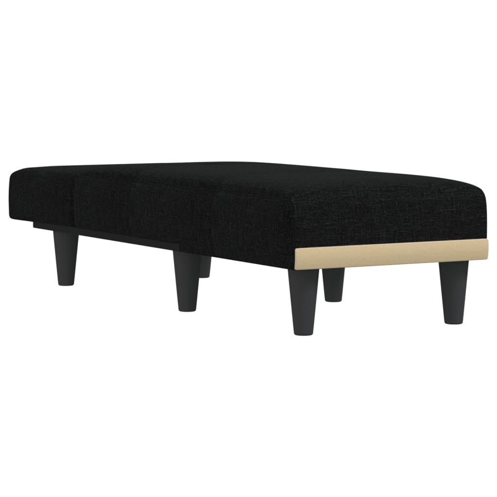 Chaise longue tecido preto