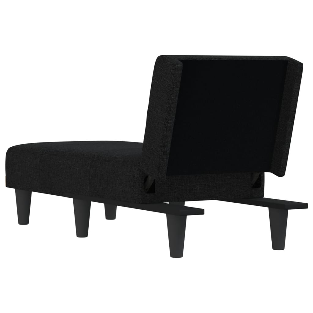 Chaise longue tecido preto