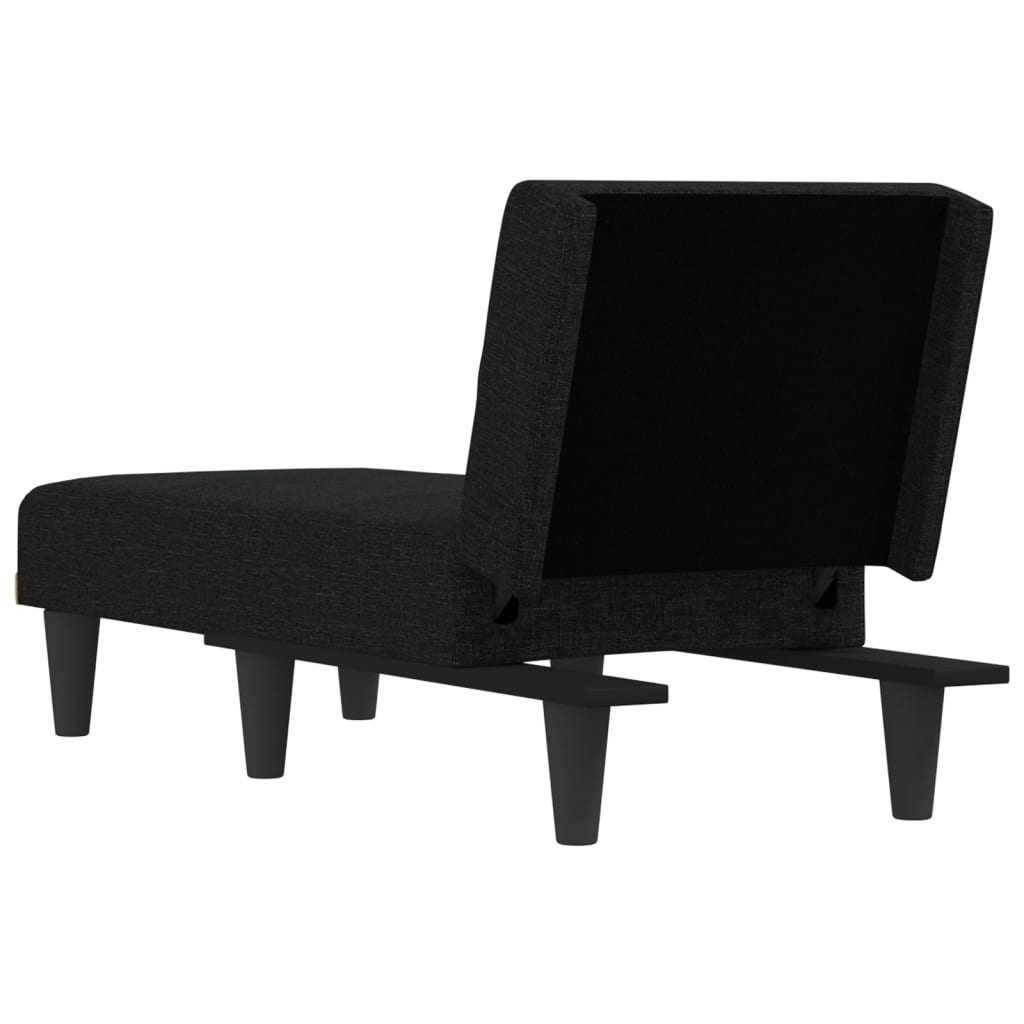 Chaise longue tecido preto