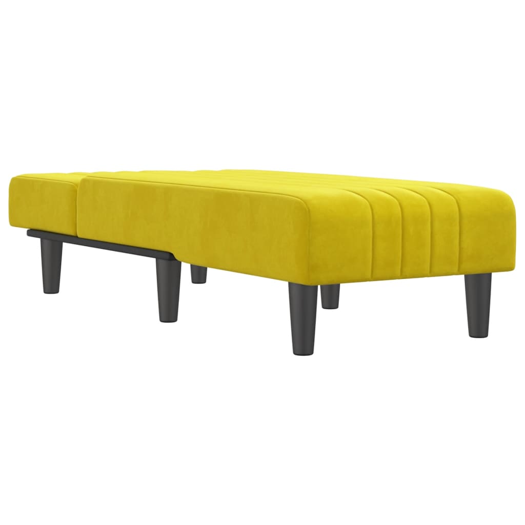 Chaise longue veludo amarelo