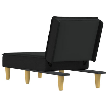 Chaise longue tecido preto