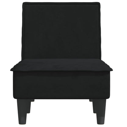 Chaise longue veludo preto