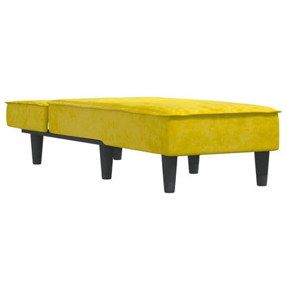 Chaise longue veludo amarelo