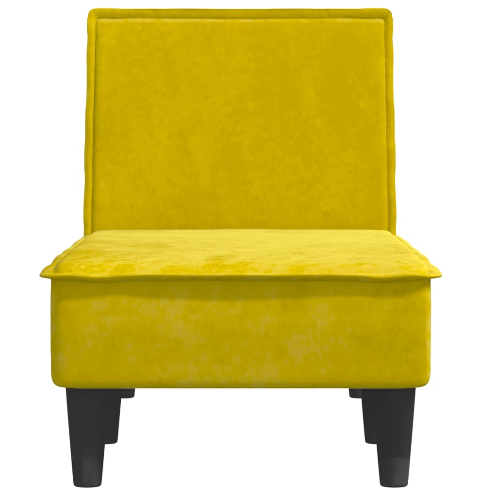 Chaise longue veludo amarelo