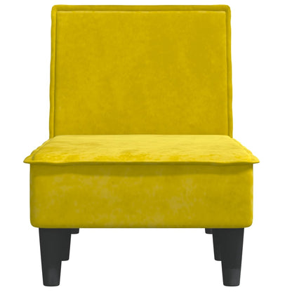 Chaise longue veludo amarelo